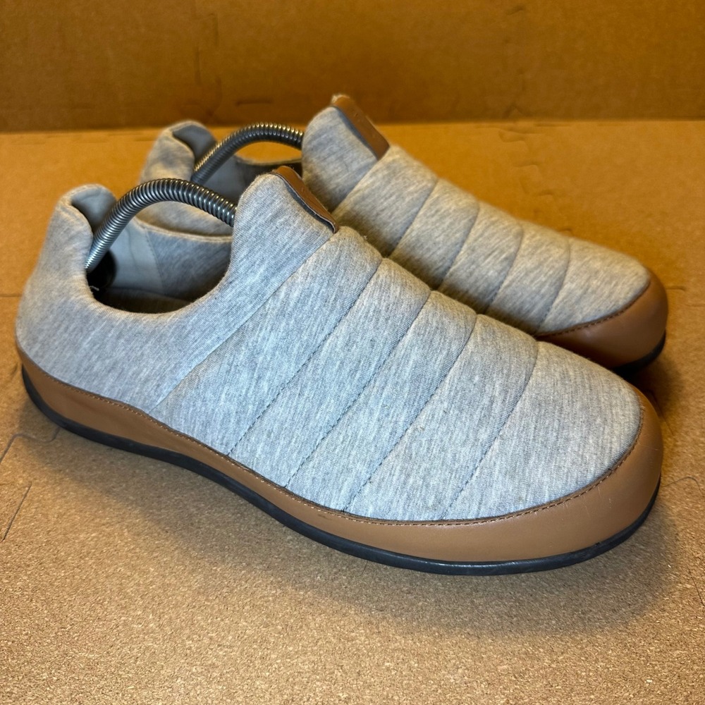 Strive Basel Slippers Men 11 Grey Quilted Orthotic Comfort Slip On Loafers Shoes